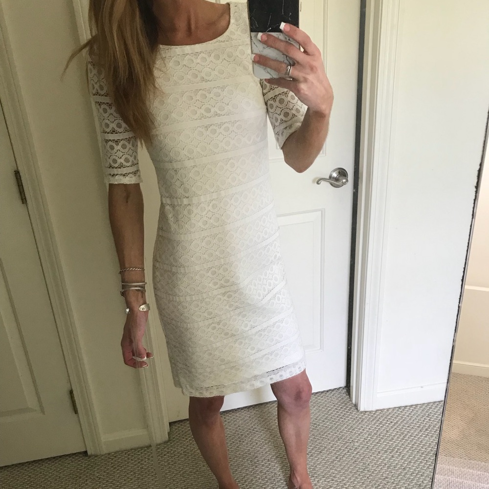 Never been worn Banana Republic white dress